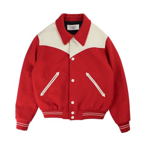 celine bomber jacket red|celine teddy jacket.